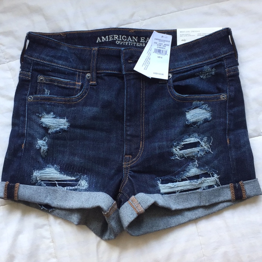 New American Eagle High Rise Shorties